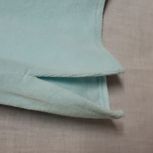 Saint Tropez West Sequins Trim Blue Terry Velour Tunic Nightgown XL - Picture 3 of 7